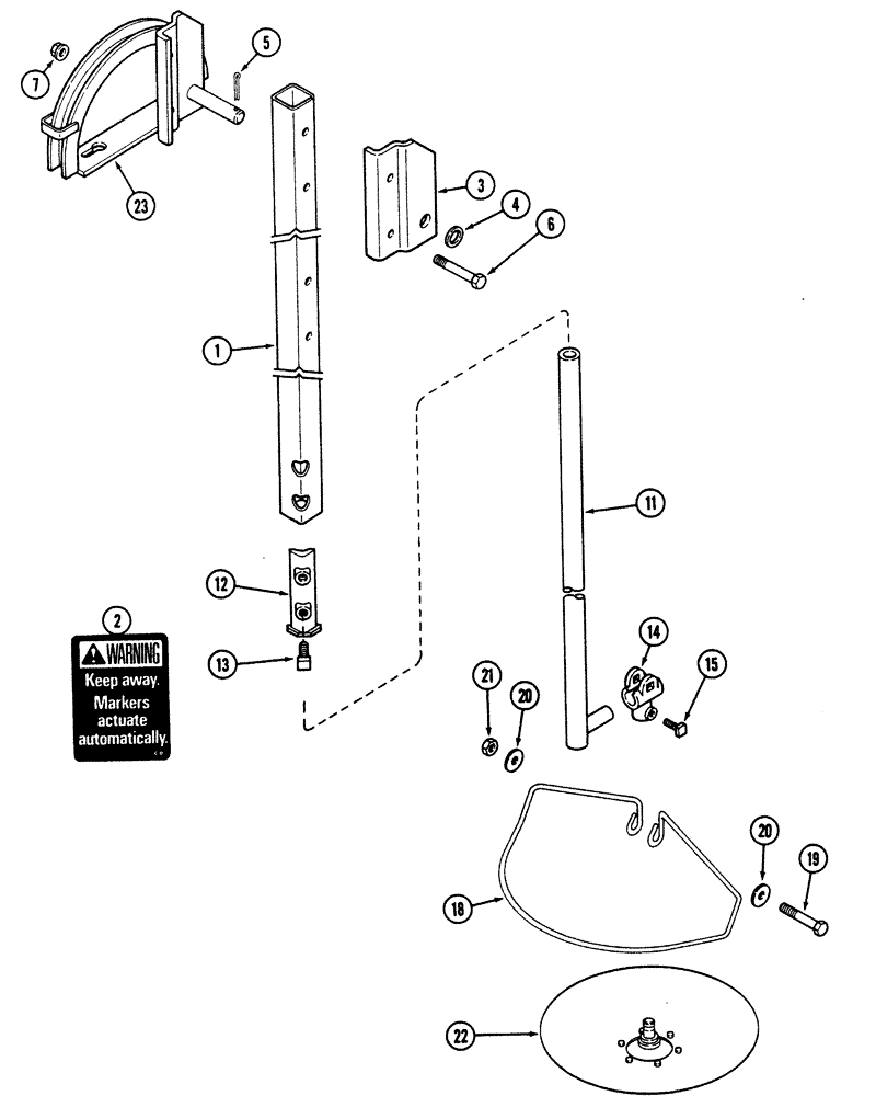 Схема запчастей Case IH 5300 - (9-076) - DISC MARKER, FOLDING (09) - CHASSIS