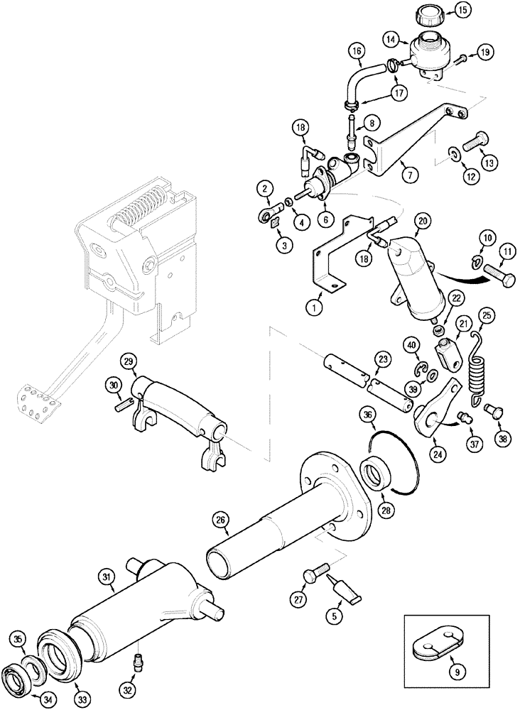 Схема запчастей Case IH CX60 - (06-21) - CLUTCH HYDRAULIC CYLINDERS (06) - POWER TRAIN