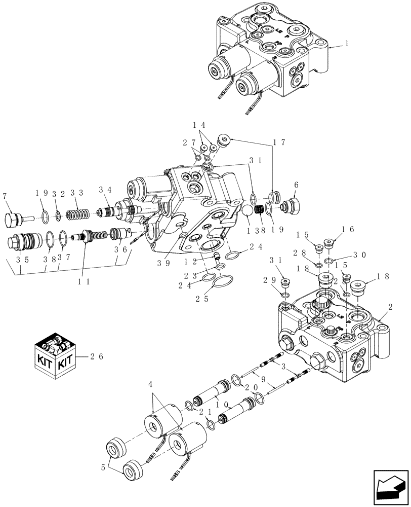 Схема запчастей Case IH 9230 - (35.204.04) - VALVE, FEEDER/HEADER LIFT CONTROL (35) - HYDRAULIC SYSTEMS