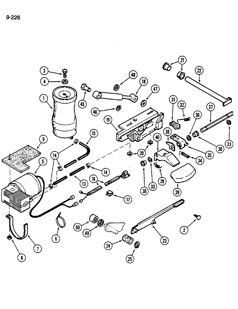 Схема запчастей Case IH 1620 - (9-226) - SEAT ASSEMBLY, GRAMMER (10) - CAB & AIR CONDITIONING