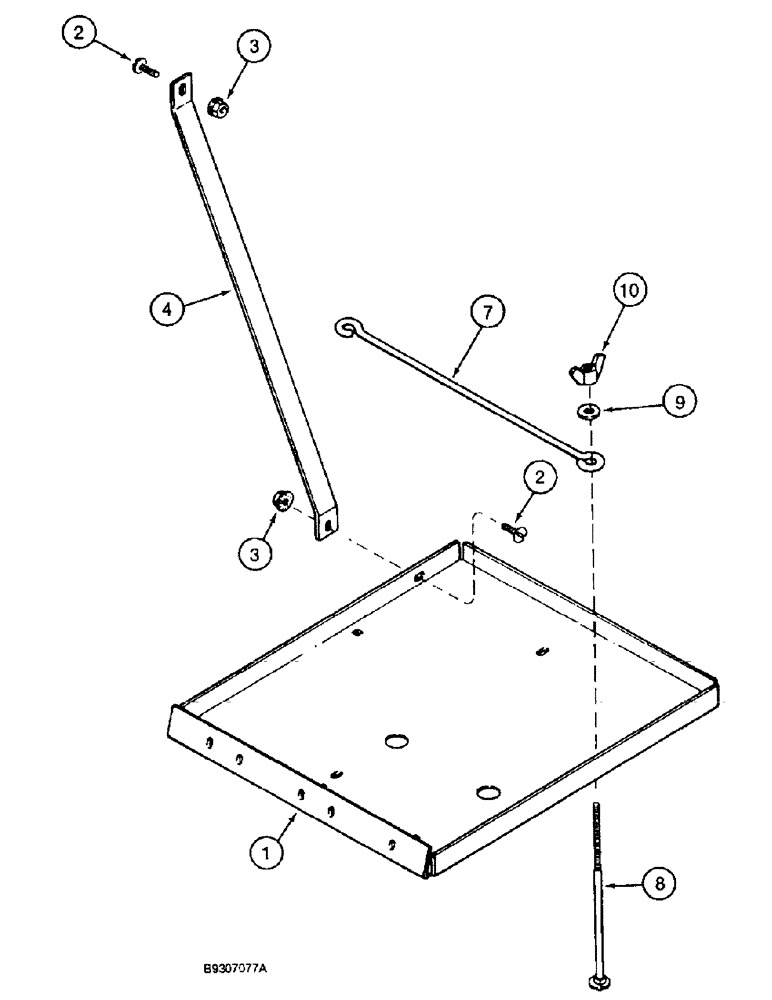 Схема запчастей Case IH 1666 - (4-43A) - BATTERY TRAY (06) - ELECTRICAL