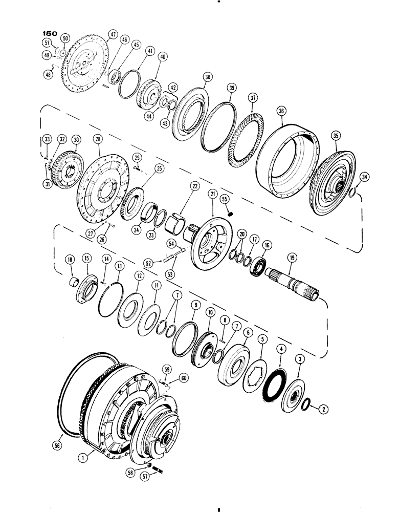 Схема запчастей Case IH 730 SERIES - (150) - TORQUE CONVERTER (06) - POWER TRAIN