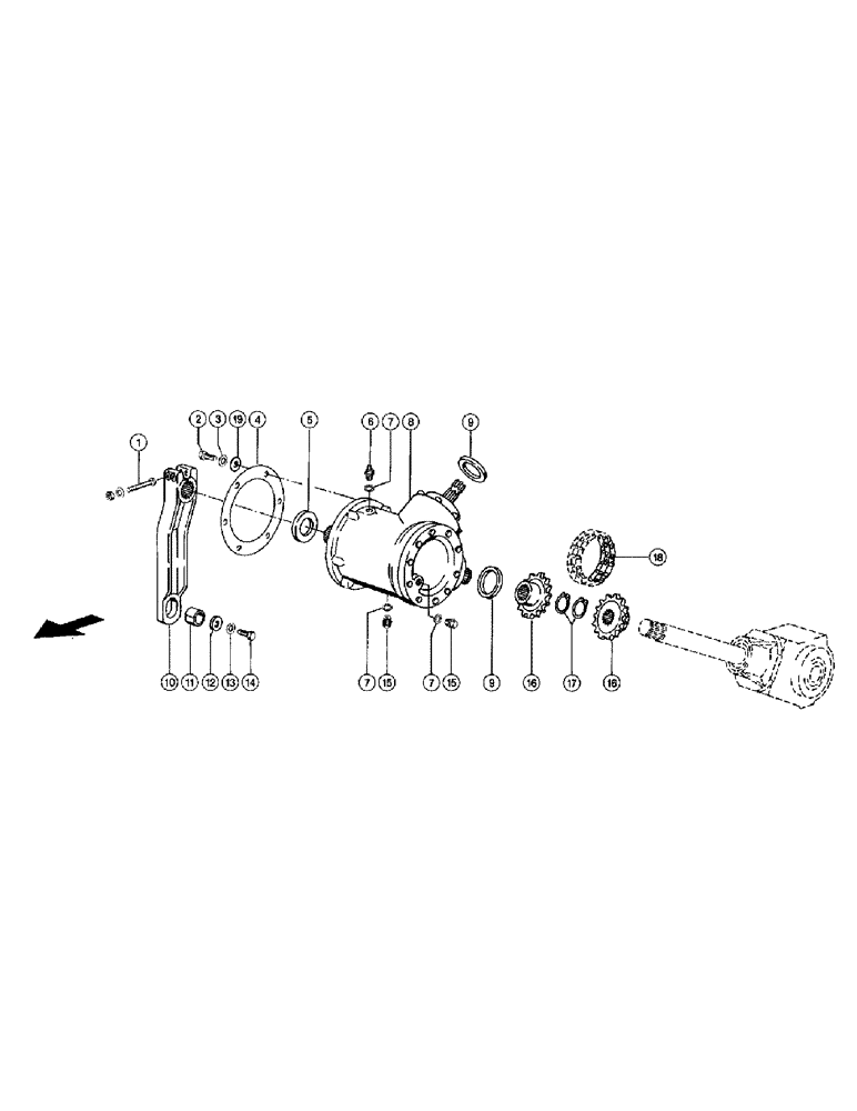 Схема запчастей Case IH 110 - (006) - ANGLE DRIVE (03) - DRIVES