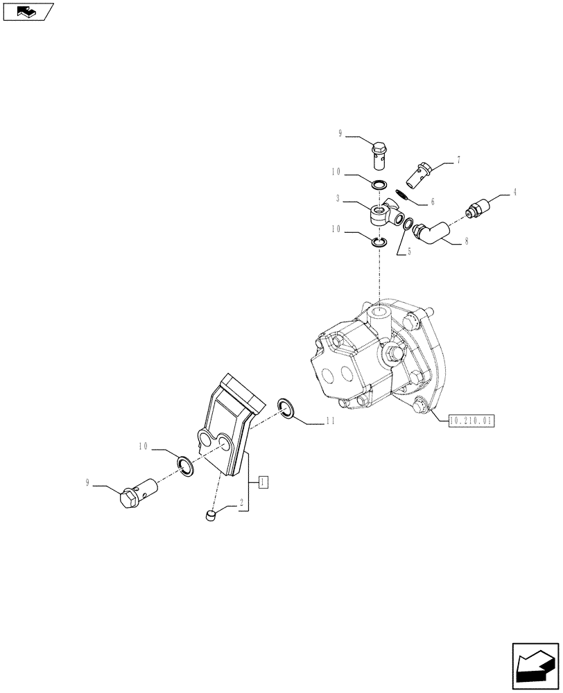 Схема запчастей Case IH F3BFA613F E007 - (10.216.03) - FUEL LINES & RELATED PARTS (504078280 - 504055384) (10) - ENGINE