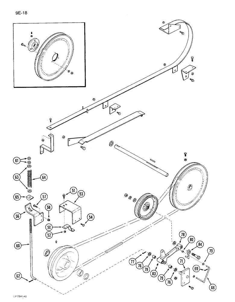 Схема запчастей Case IH 1680 - (9E-18) - GRAIN TANK UNLOADER BELT DRIVE, P.I.N. JJC0115352 AND AFTER (CONTD) (17) - GRAIN TANK & UNLOADER