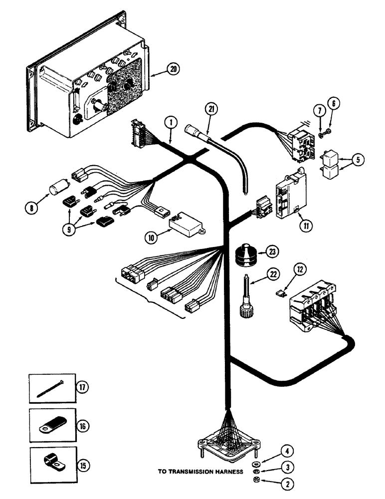 Схема запчастей Case IH 2290 - (4-080) - CLUSTER HARNESS, P.I.N. 8841101 AND AFTER (04) - ELECTRICAL SYSTEMS