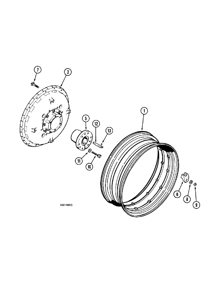 Схема запчастей Case IH 8910 - (6-086) - SOLID CAST REAR WHEELS (06) - POWER TRAIN