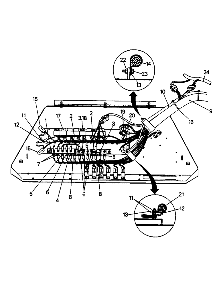 Схема запчастей Case IH 9130 - (02-13) - CAB OVERHEAD WIRING (06) - ELECTRICAL