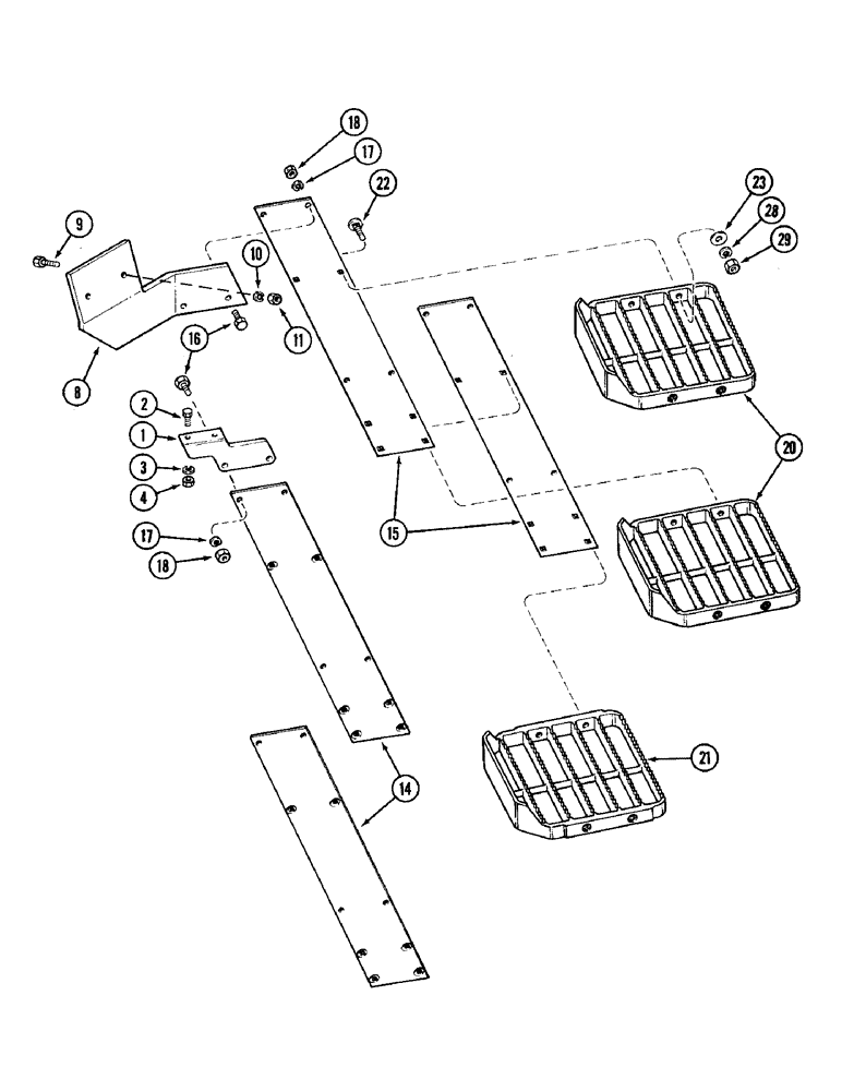 Схема запчастей Case IH 1896 - (9-402) - STEPS (09) - CHASSIS/ATTACHMENTS