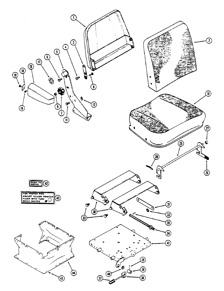 Схема запчастей Case IH 2670 - (432) - SWIVEL SEAT ASSEMBLY, FIRST USED TRACTOR SERIAL NUMBER 8792901 (09) - CHASSIS/ATTACHMENTS