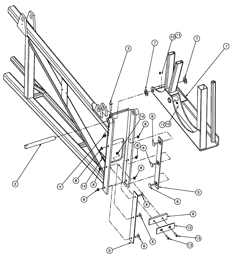 Схема запчастей Case IH SPX3320 - (08-015) - 60-90’ OUTER BOOM ASSEMBLY, RH, LH, ENDING 11/2008 (09) - BOOMS