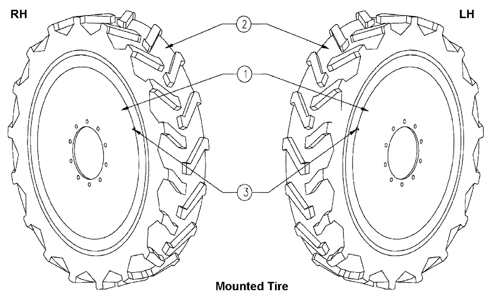 Схема запчастей Case IH SPX3310 - (05-004) - TIRE KIT, 380/90R46, LI 159 Hub, Wheel & Tires