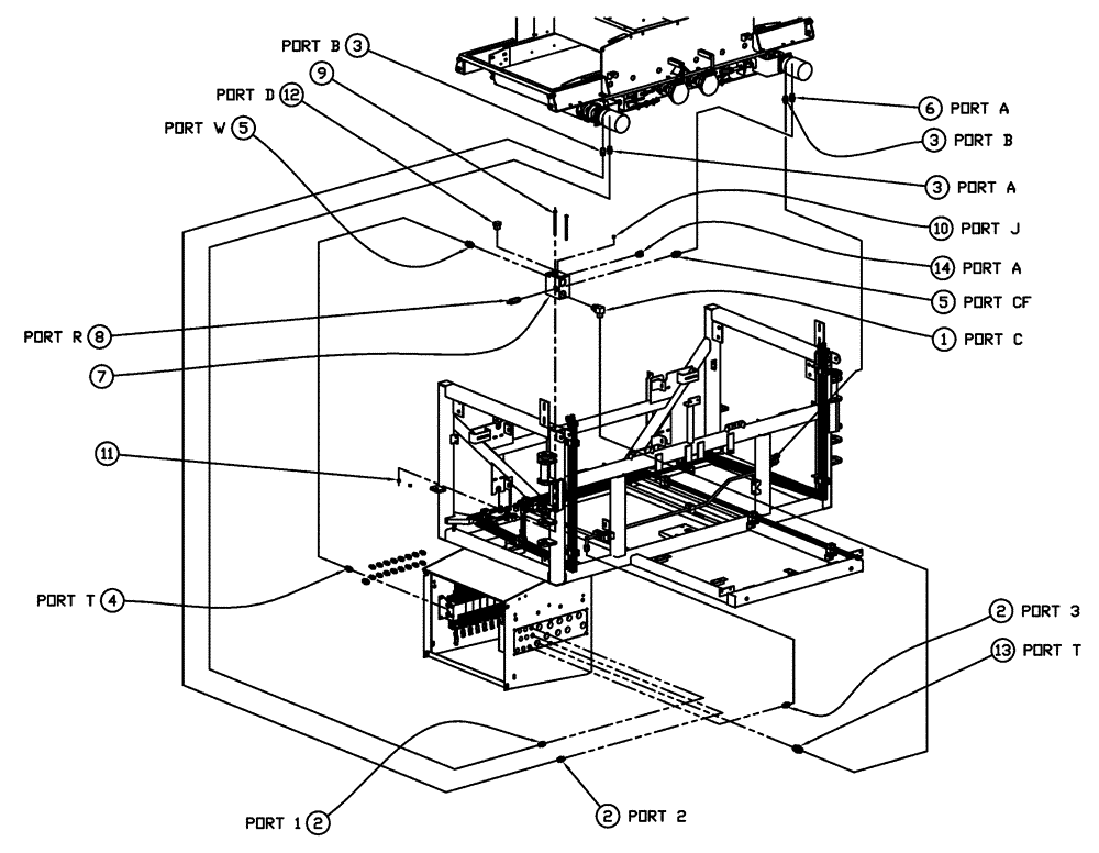 Схема запчастей Case IH 810 - (01-023) - CONVEYOR HYDRAULIC GROUP Basic Unit