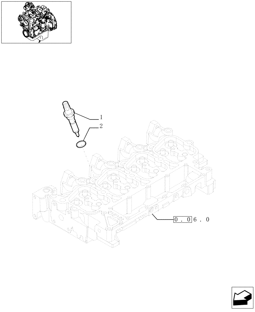 Схема запчастей Case IH PX70 - (0.14.0[02]) - INJECTION EQUIPMENT - INJECTOR - PX70 - (504076175) (02) - ENGINE