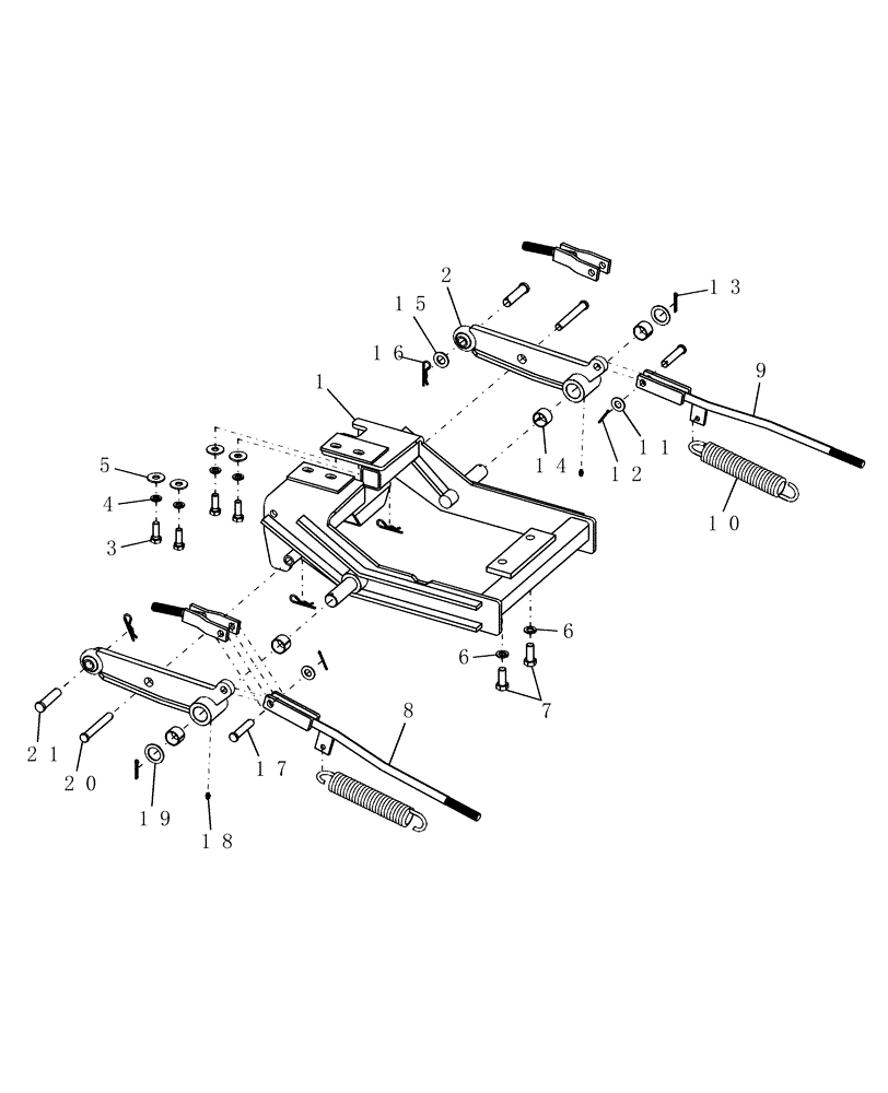 Схема запчастей Case IH 716733016 - (012) - LIFT LINKAGE, REAR - MWX84R, MW84R 