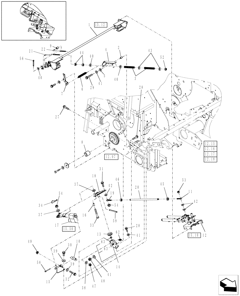 Схема запчастей Case IH RB454 - (15.01) - ELECTRIC TWINE WRAP (15) - KNOTTER /WRAPPER