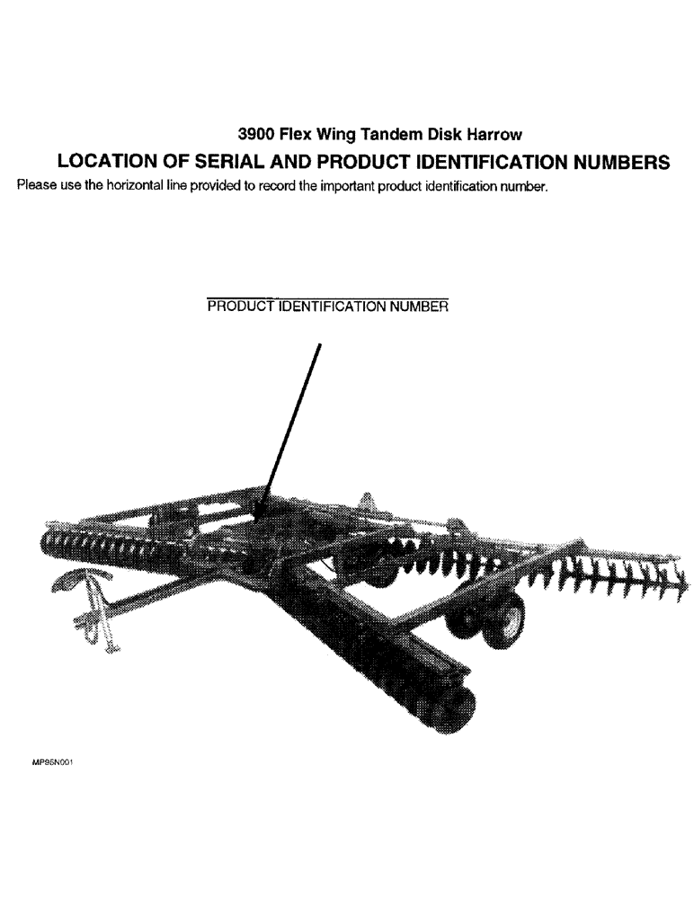 Схема запчастей Case IH 3900 - (1-2) - LOCATION OF SERIAL AND PRODUCT IDENTIFICATION NUMBERS (00) - PICTORIAL INDEX