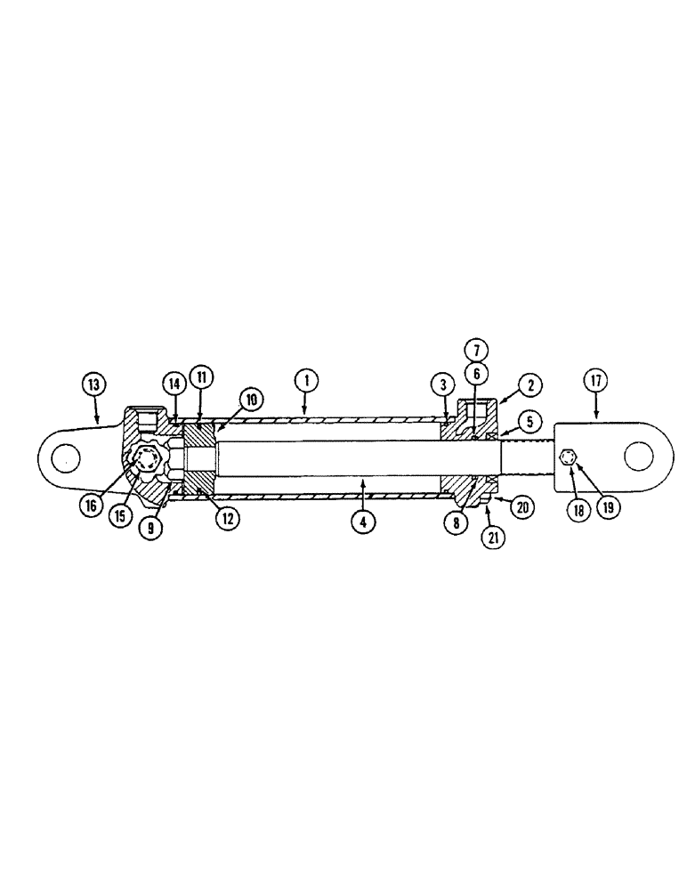 Схема запчастей Case IH 4500 - (8-040) - HYDRAULIC CYLINDER, WITH DUAL FRONT PORTS, 3 ID X 8 INCH STROKE, IH (08) - HYDRAULICS