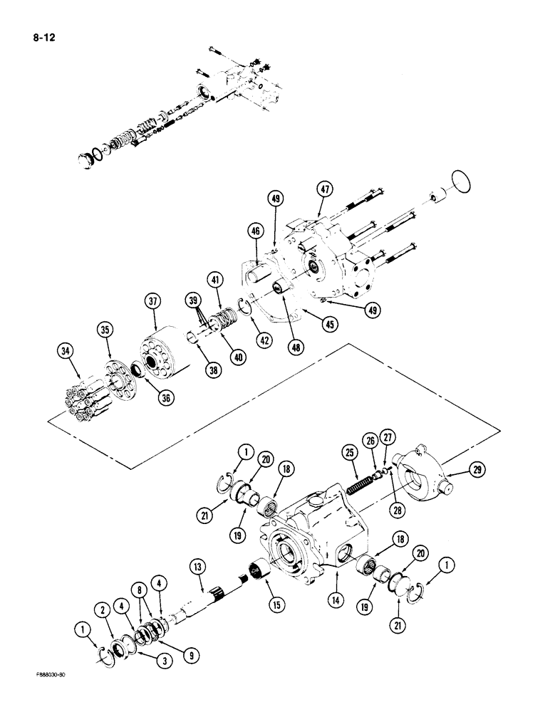 Схема запчастей Case IH 9180 - (8-12) - PISTON PUMP ASSEMBLY (08) - HYDRAULICS