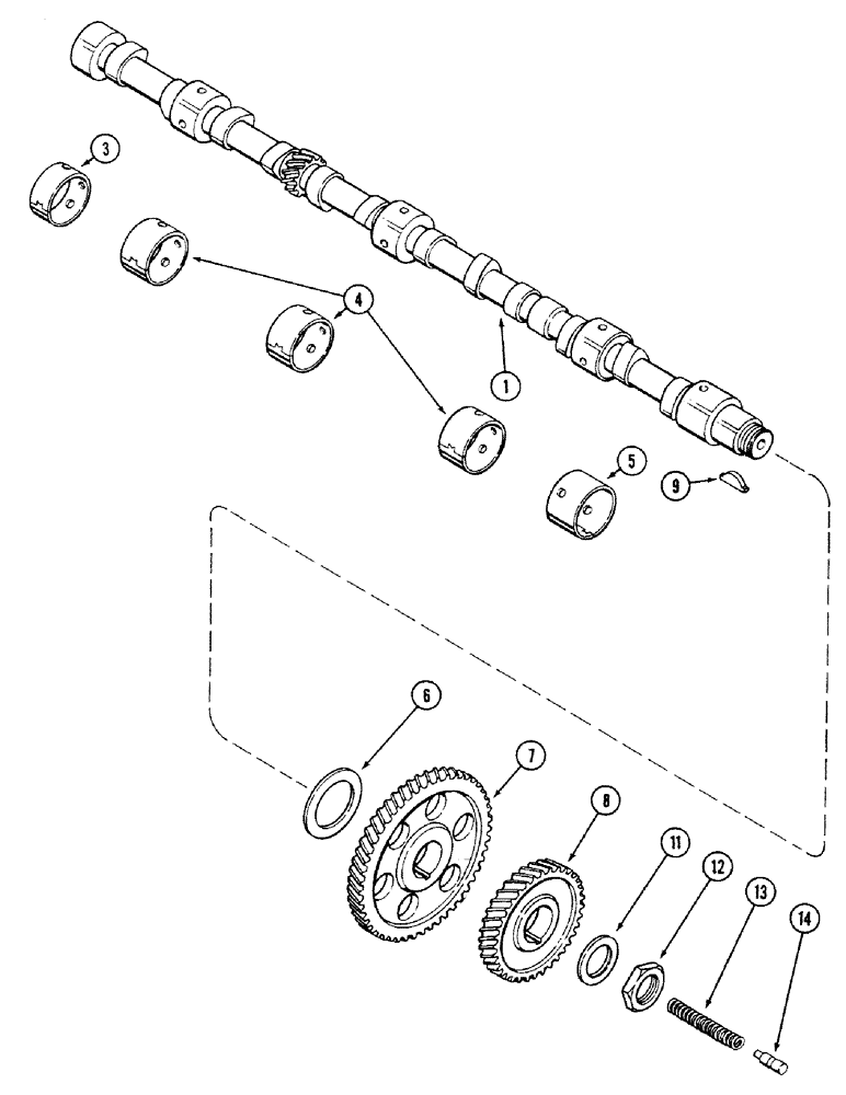 Схема запчастей Case IH 4694 - (2-034) - CAMSHAFT, 504BDTI DIESEL ENGINE (02) - ENGINE