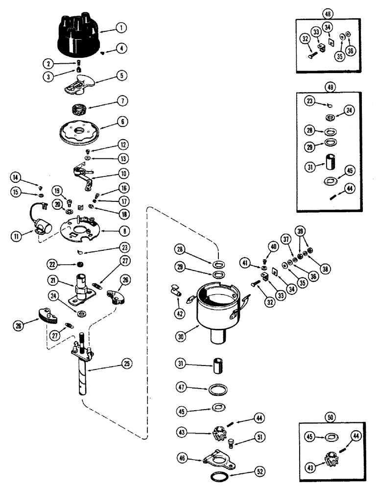 Схема запчастей Case IH 660 - (416) - DISTRIBUTOR, 201 SPARK IGNITION ENGINE 