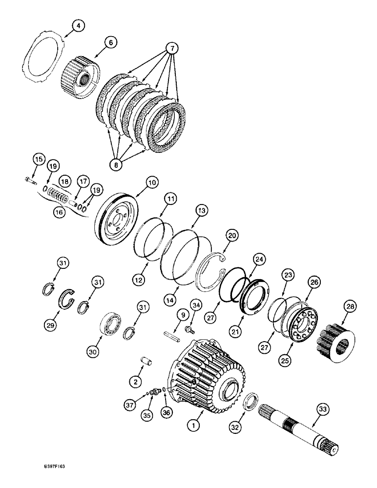 Схема запчастей Case IH 2144 - (7-07A) - MASTER BRAKES, COMBINE P.I.N. JJC0173150 AND AFTER (5.1) - BRAKES