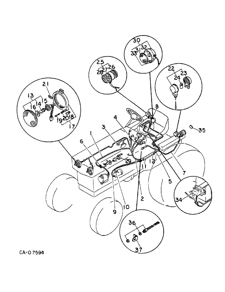 Схема запчастей Case IH 274 - (08-02) - ELECTRICAL, ELECTRICAL SYSTEM (06) - ELECTRICAL