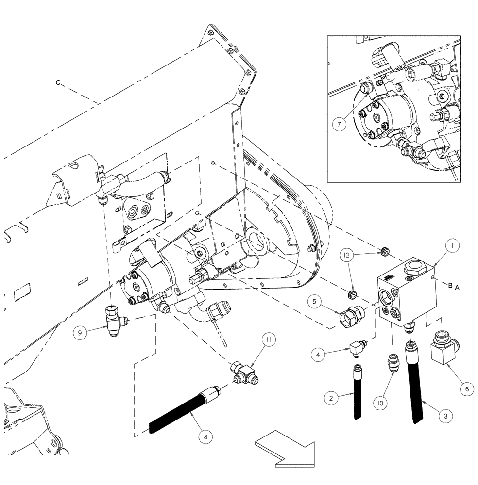 Схема запчастей Case IH 2152 - (09-63) - KNIFE REVERSER KIT 