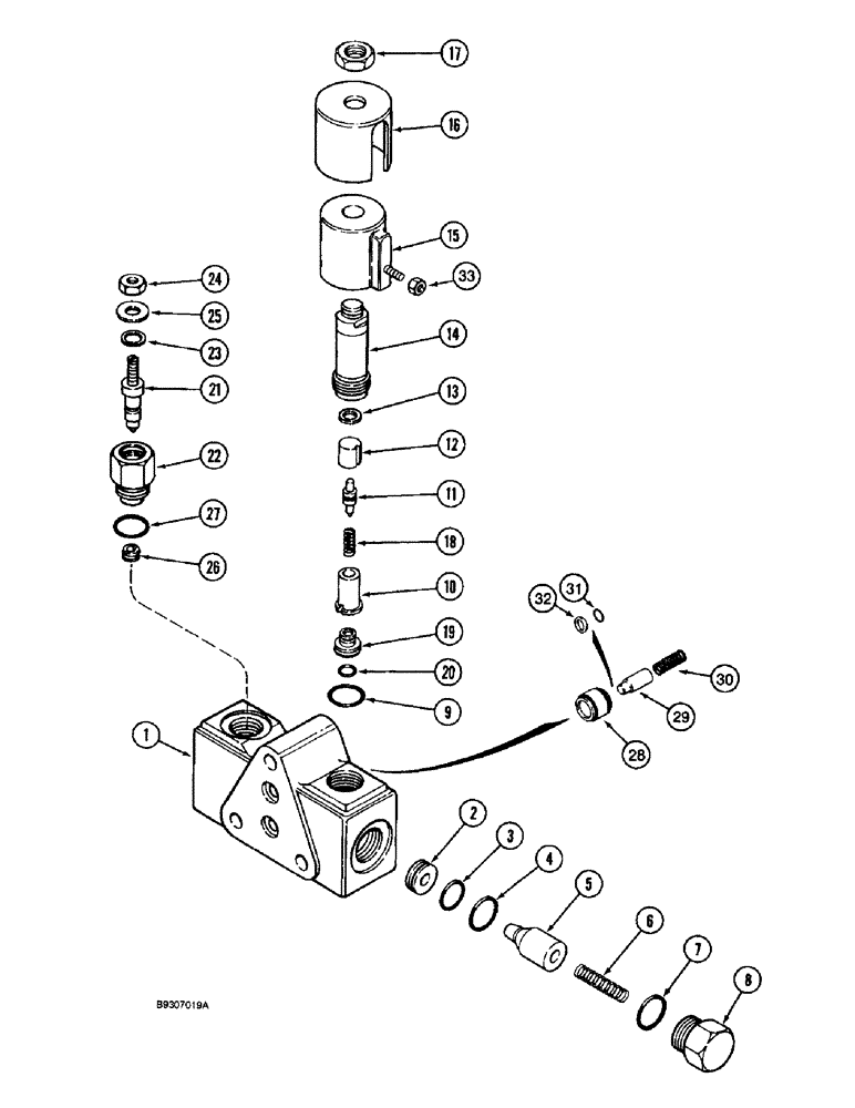 Схема запчастей Case IH 1688 - (8-54) - HEADER LIFT VALVE (07) - HYDRAULICS