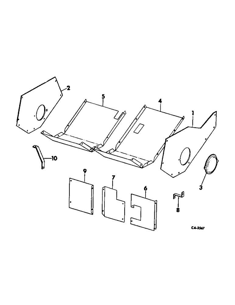 Схема запчастей Case IH 715 - (24-10) - CLEANING FAN, FAN SHIELDS AND FAN BOTTOM SHIELDS, SERIAL NO. 8001 AND ABOVE (15) - CLEANING