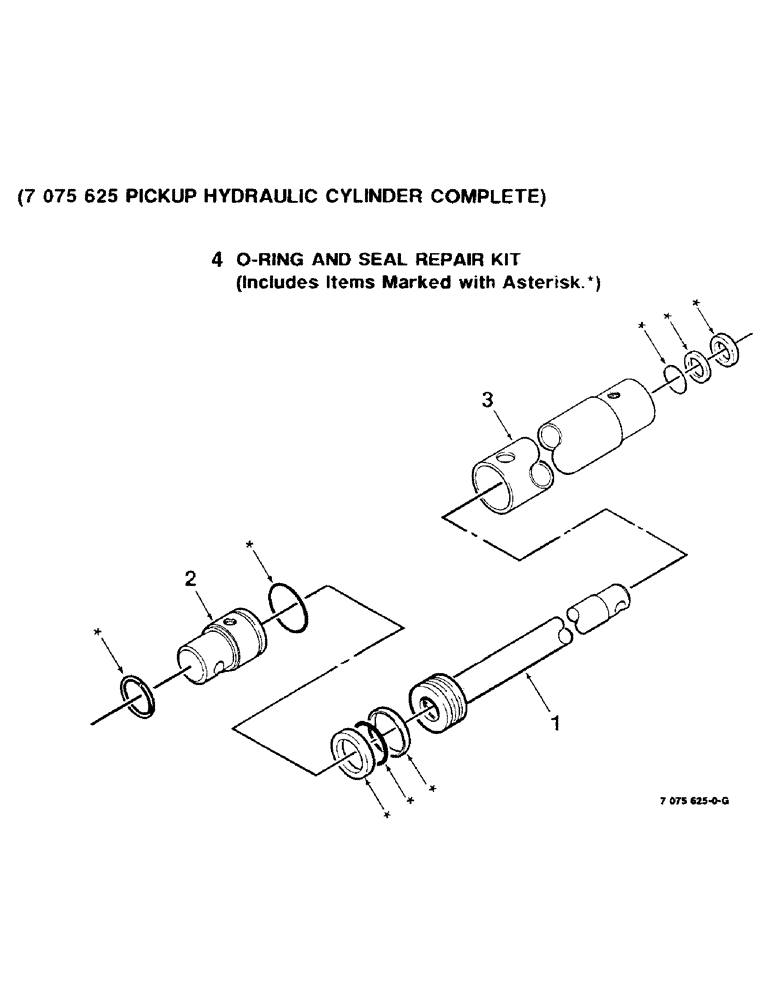 Схема запчастей Case IH 8520 - (9-18) - PICKUP HYDRAULIC CYLINDER ASSEMBLY, (7075625 PICKUP HYDRAULIC CYLINDER COMPLETE) Decals & Attachments