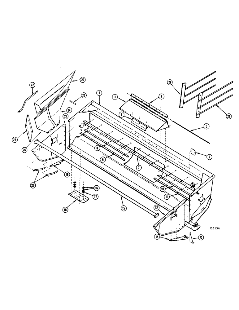 Схема запчастей Case IH 1150 - (054) - HEADER PLATFORM AND DIVIDERS, 8262501 THRU 8266000 (58) - ATTACHMENTS/HEADERS