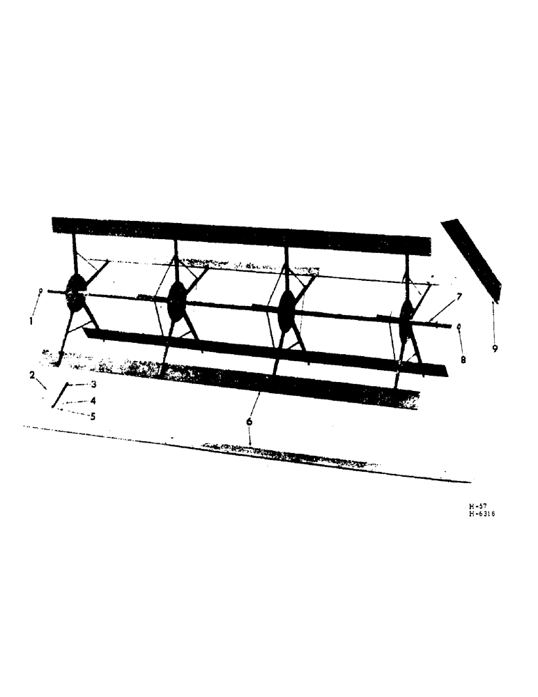 Схема запчастей Case IH 201 - (E-048) - REEL, REEL AND REEL GUARD (58) - ATTACHMENTS/HEADERS