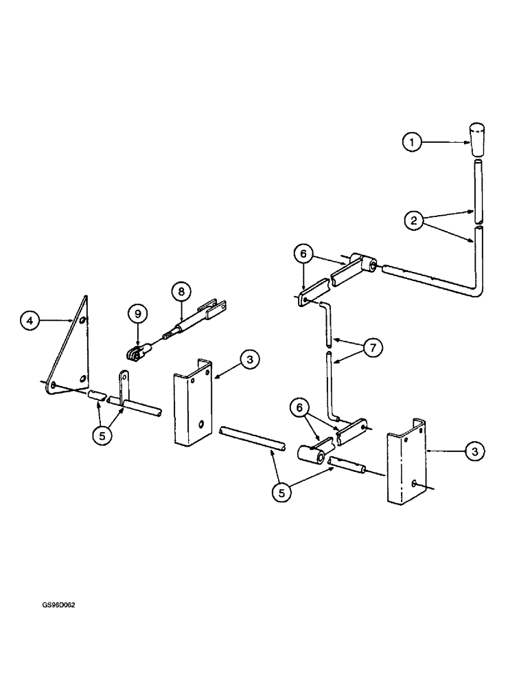 Схема запчастей Case IH 1400 - (8-20) - BASKET LEVER CONTROLS (07) - HYDRAULICS