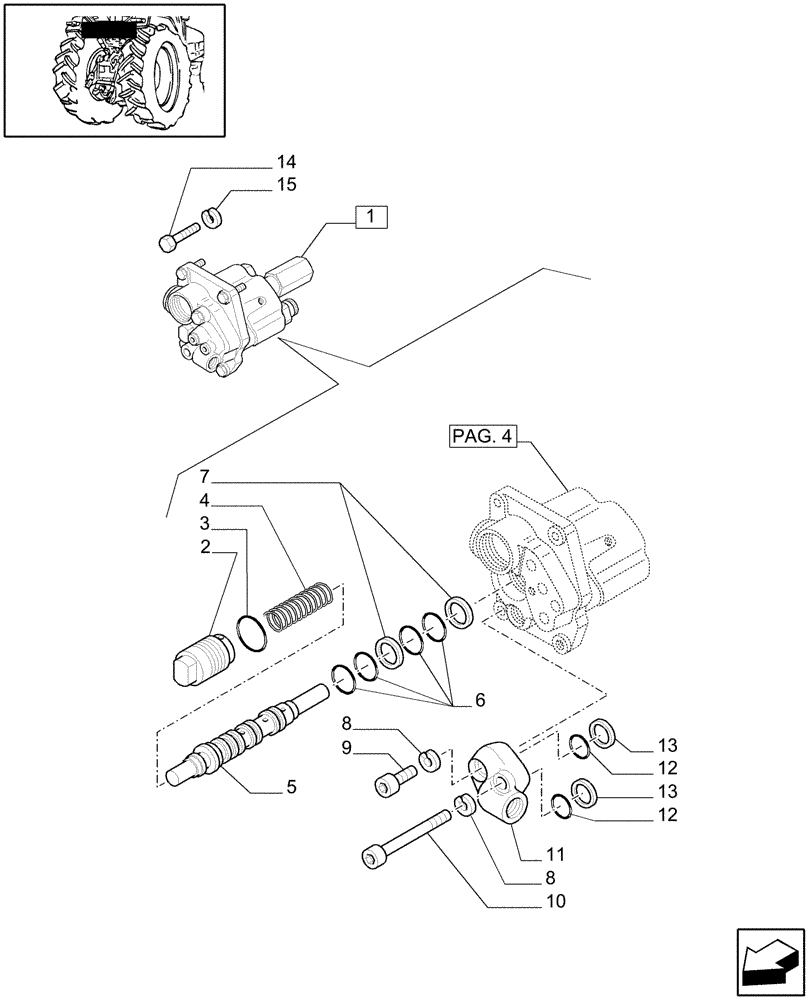 Схема запчастей Case IH JX1095C - (1.82.4[02]) - LIFTER DISTRIBUTOR AND VALVES - BREAKDOWN (07) - HYDRAULIC SYSTEM