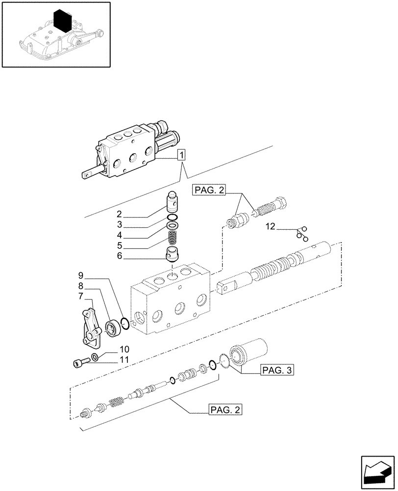 Схема запчастей Case IH JX1070C - (1.82.7/02A[01]) - DOUBLE-ACTING EXTERNAL CONTROL VALVE WITH FLOAT AND AUTOMATIC CUTOUT - PARTS - C5484 (07) - HYDRAULIC SYSTEM