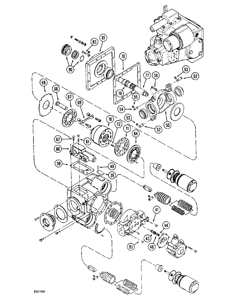 Схема запчастей Case IH 2055 - (6-20) - HYDROSTATIC PUMP ASSEMBLY, PRIOR TO P.I.N. JJC0139015 (03) - POWER TRAIN