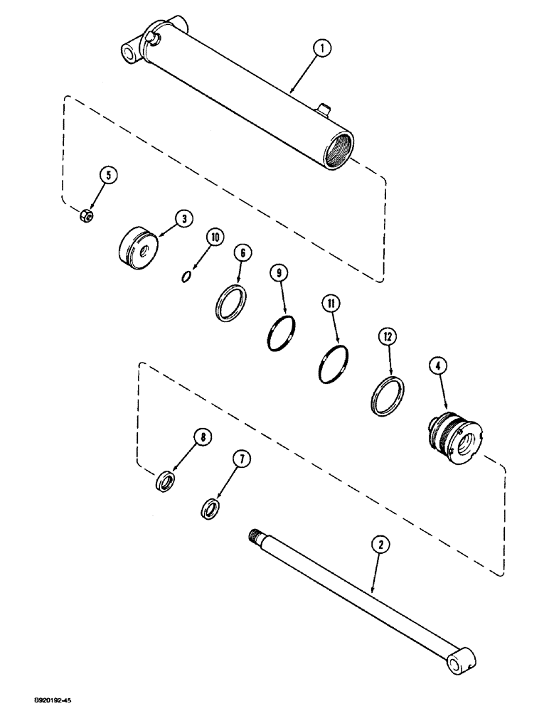 Схема запчастей Case IH 181 - (8-16) - HYDRAULIC CYLINDER, 1986595C1, 4 ID X 16 INCH STROKE (08) - HYDRAULICS