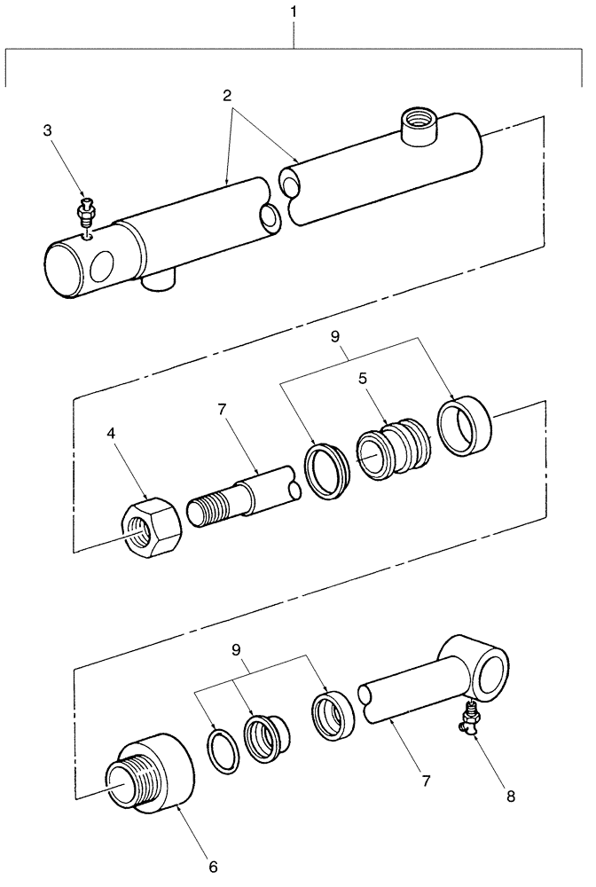 Схема запчастей Case IH L130 - (004) - LIFT CYLINDER (35) - HYDRAULIC SYSTEMS