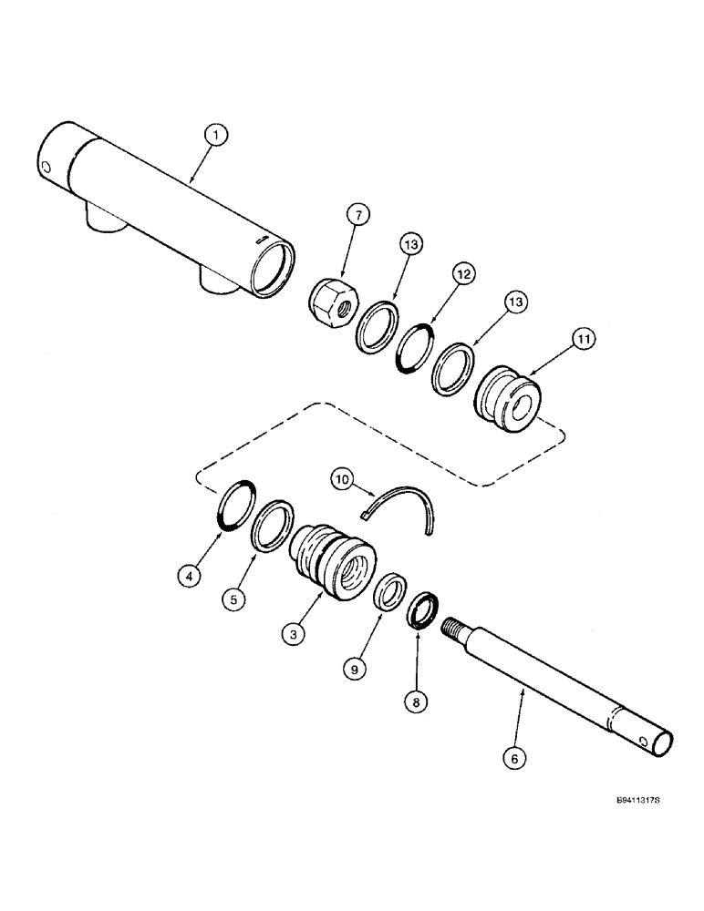 Схема запчастей Case IH 2188 - (8-58) - FEEDER CLUTCH CYLINDER ASSEMBLY, 133405C92 (07) - HYDRAULICS