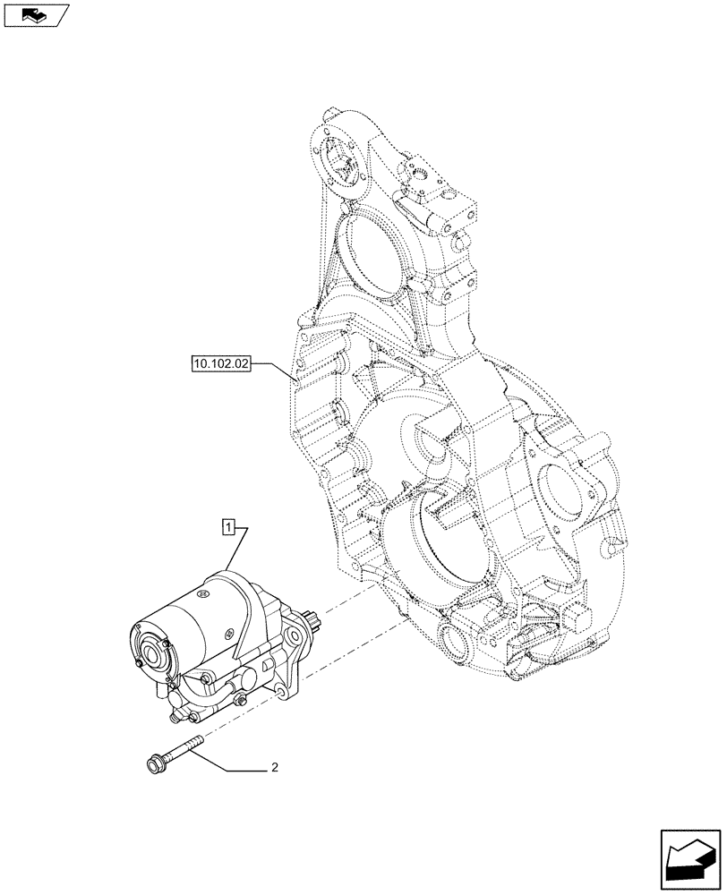 Схема запчастей Case IH F2CFE613N A011 - (55.201.AE) - STARTER MOTOR (504357252) (55) - ELECTRICAL SYSTEMS