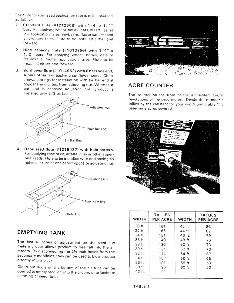 Схема запчастей Case IH AS1002 - (11) - OPERATING GUIDELINES (CONT.) (05) - SERVICE & MAINTENANCE