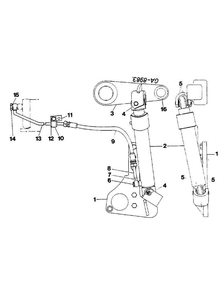 Схема запчастей Case IH 844S - (10-76) - AUXILIARY CYLINDER (07) - HYDRAULICS