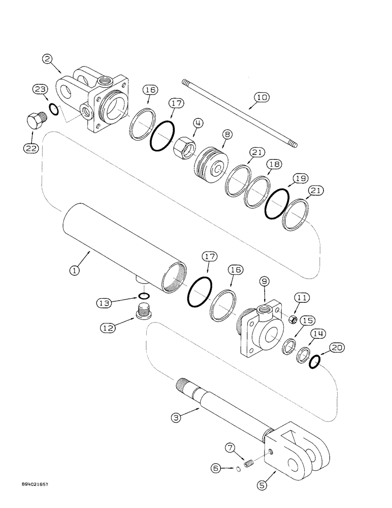 Схема запчастей Case IH 5400 - (8-36) - TRANSPORT LIFT CYLINDER - 142080A1, 4-1/2 INCH (114 MM) ID (08) - HYDRAULICS