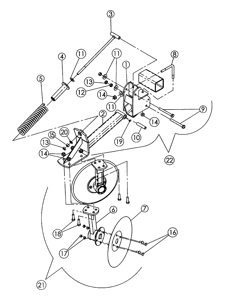 Схема запчастей Case IH 530C - (75.200.12) - DISC LEVELER (09) - CHASSIS/ATTACHMENTS