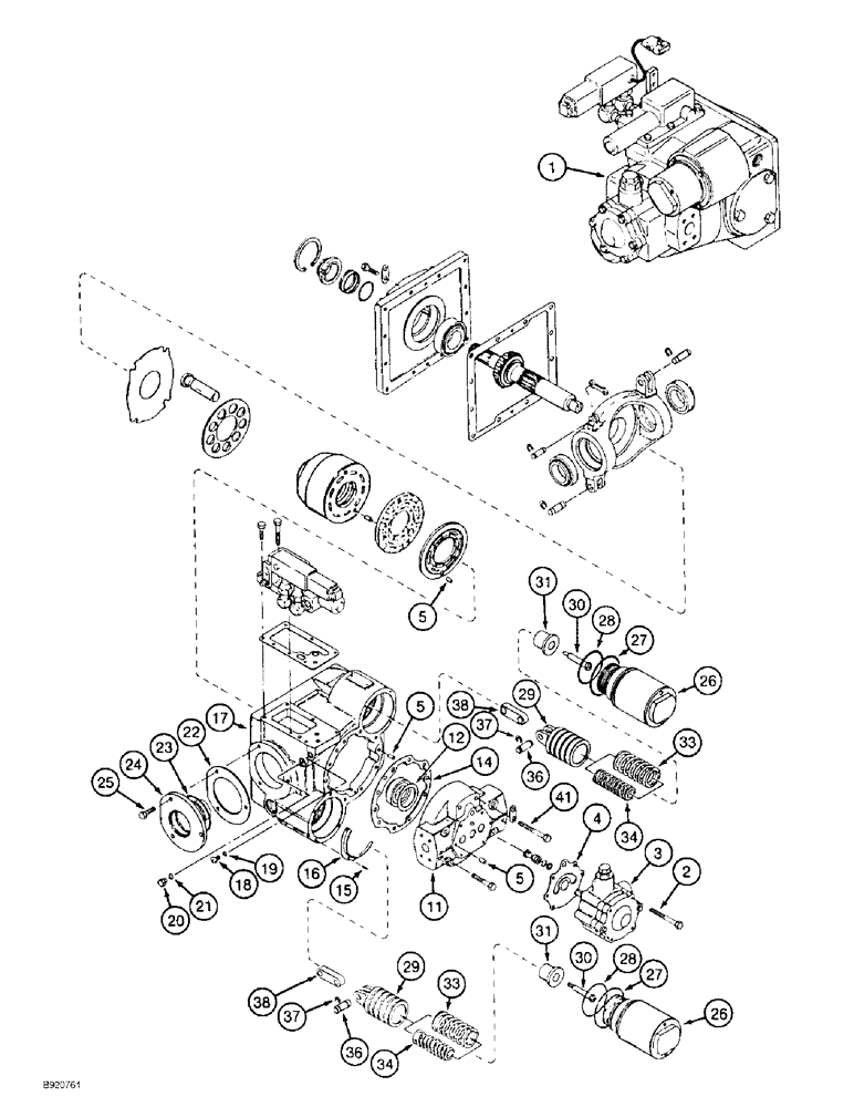 Схема запчастей Case IH 2022 - (6-24) - HYDROSTATIC PUMP, 2022 COTTON PICKER (03) - POWER TRAIN