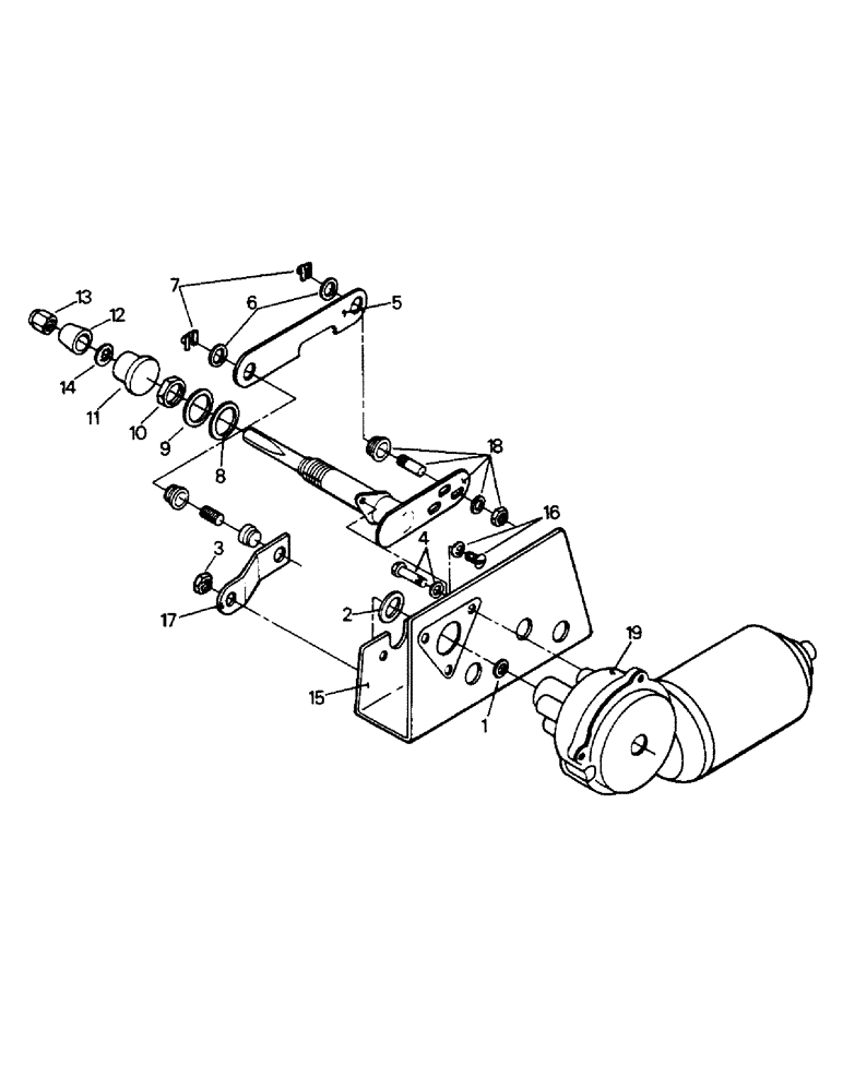 Схема запчастей Case IH STEIGER - (10-34) - WIPER DRIVE ASSEMBLY, REAR WINDOW Options & Miscellaneous