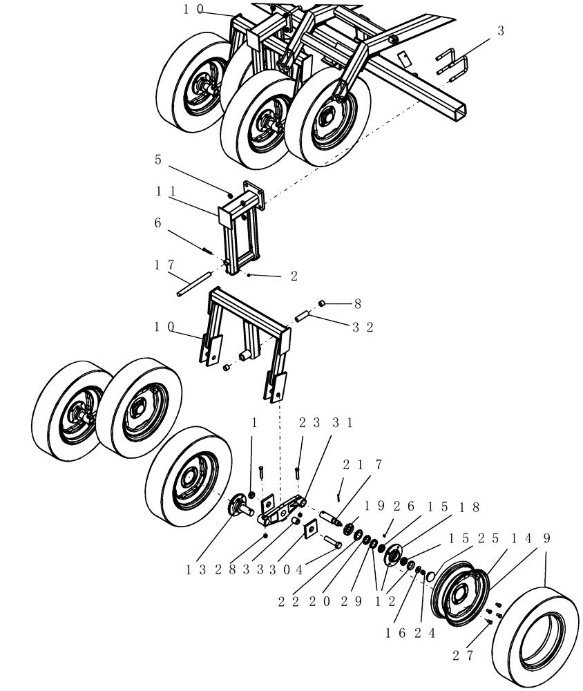 Схема запчастей Case IH 700 - (75.200.17) - PACKER, CENTER WALKING BEAM - 12" SPACING (75) - SOIL PREPARATION