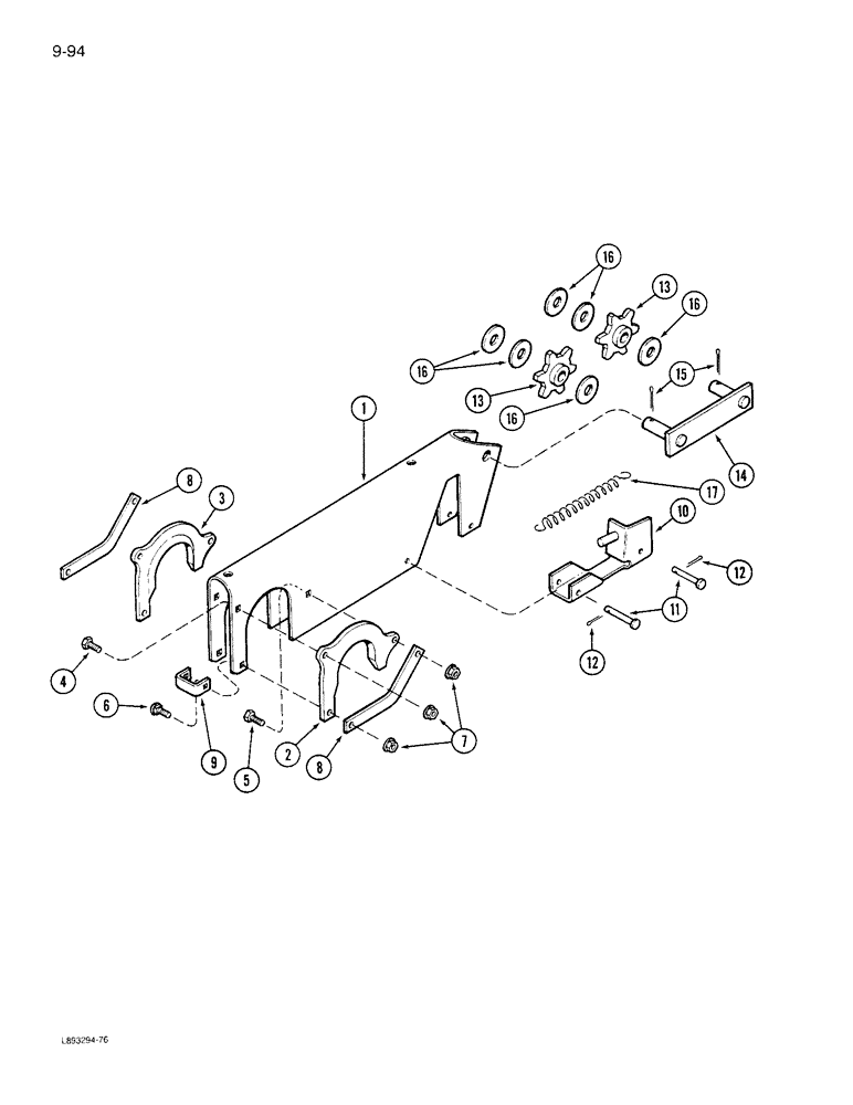 Схема запчастей Case IH 6300 - (9-094) - MAIN DRIVE SHIELD (09) - CHASSIS/ATTACHMENTS