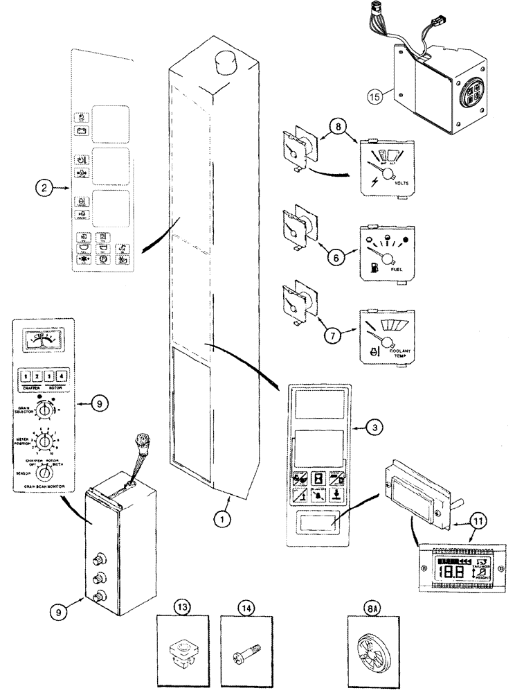 Схема запчастей Case IH 2377 - (04-14) - INSTRUMENT PANEL ASSY (06) - ELECTRICAL